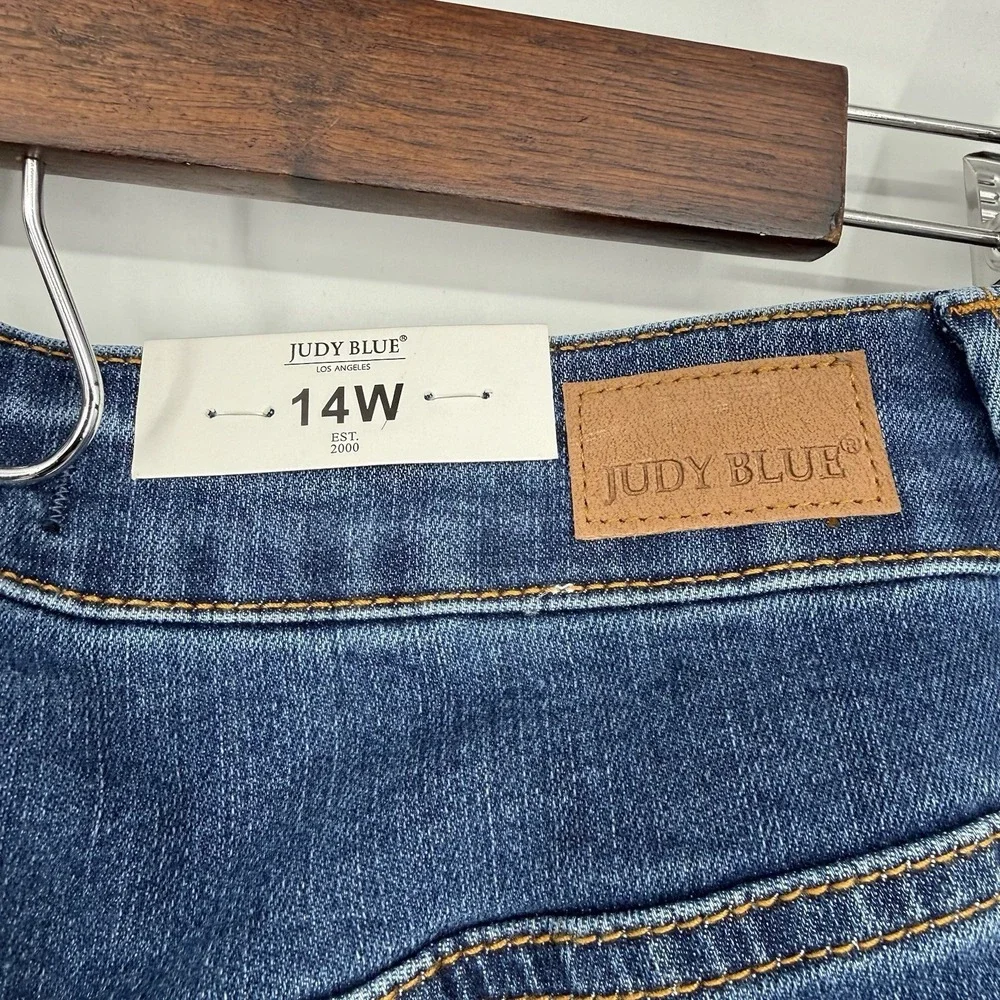NWT‎ Judy Blue High Waist Flare Leg Tummy Control Size 14W Stretch Sorbtek Blue - Picture 4 of 8